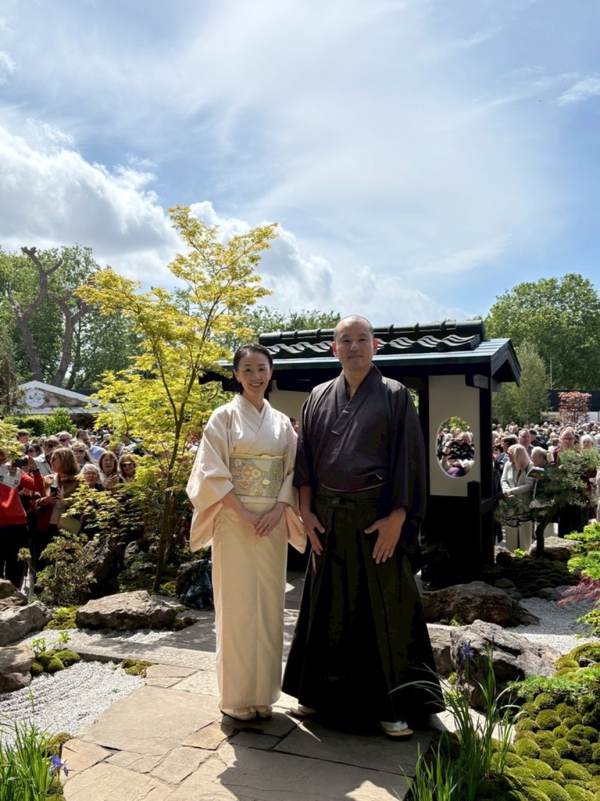 The Ueno couple at Chelsea Flower Show in London