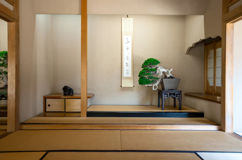 Quiet tatami room set for a Ki Tuning session
